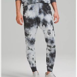 lululemon athletica Men's Black & White Tie-Dye Joggers
